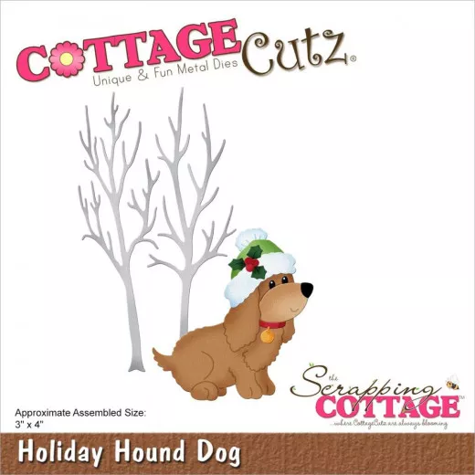 Cottage Cutz Die - Holiday Hound Dog