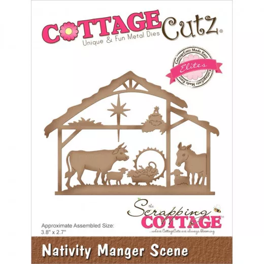 Cottage Cutz Elites Die - Nativity Manger Scene