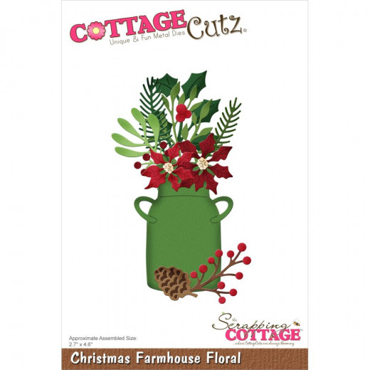 Cottage Cutz Die - Christmas Farmhouse Floral