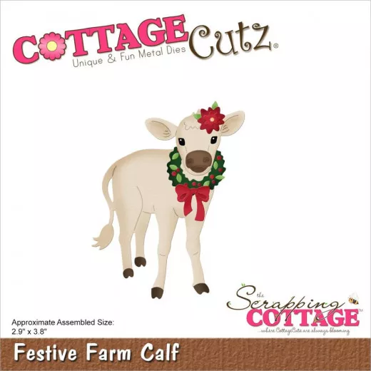 Cottage Cutz Die - Festive Farm Calf