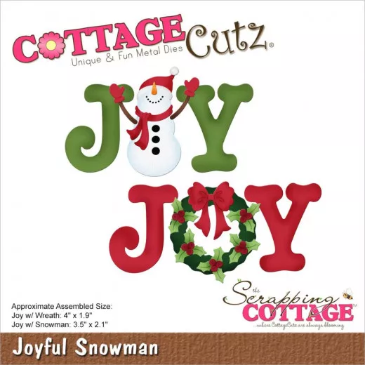 Cottage Cutz Die - Joyful Snowman