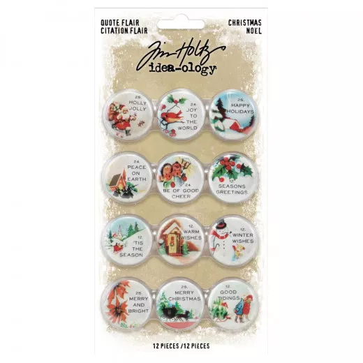 Idea-Ology Quote Flair Buttons - Christmas