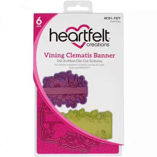 Cut and Emboss Die - Vining Clematis Banner