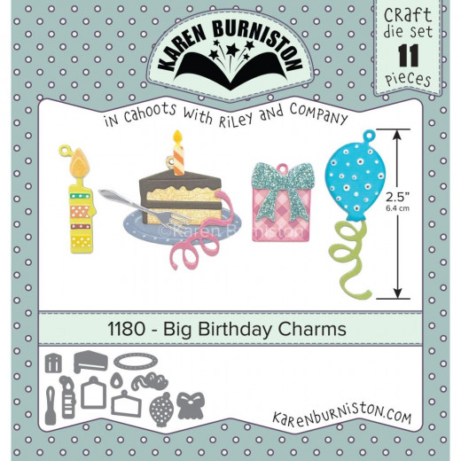 Karen Burniston Die - Big Birthday Charms