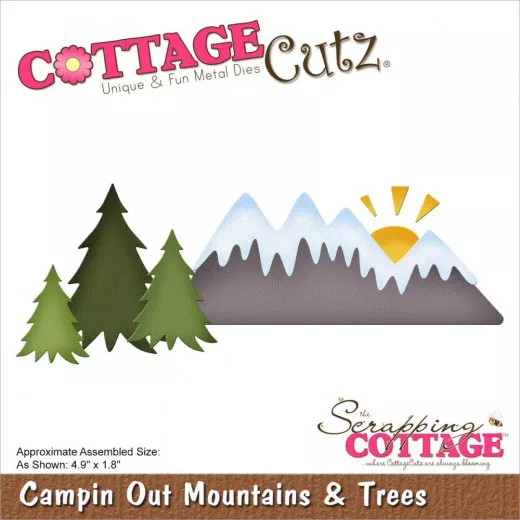 Cottage Cutz Die - Campin Out Mountains and Trees