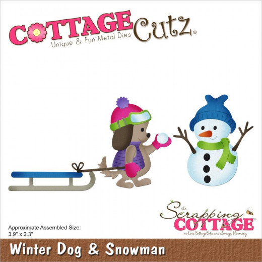 Cottage Cutz Die - Winter Dog and Snowman