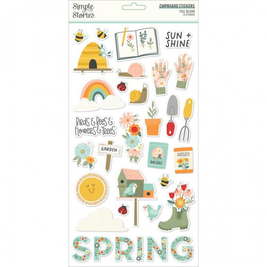 Simple Stories Chipboard Sticker - Full Bloom