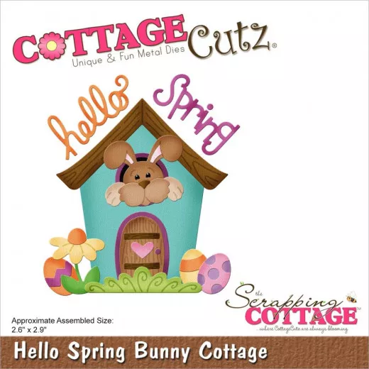 Cottage Cutz Die - Hello Spring Bunny Cottage