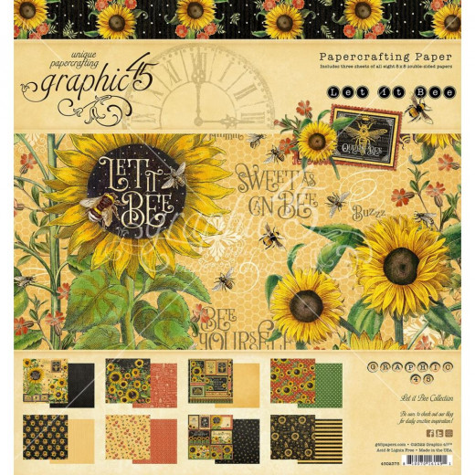 Let It Bee 8x8 Paper Pack