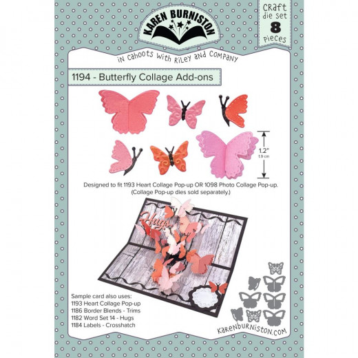 Karen Burniston Dies - Butterfly Collage Add-Ons