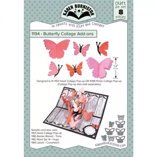 Karen Burniston Dies - Butterfly Collage Add-Ons