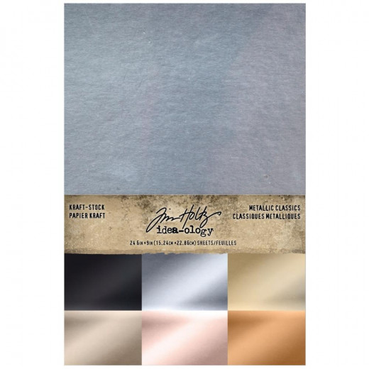 Idea-Ology Kraft-Stock Cardstock Pad - Metallic Classics