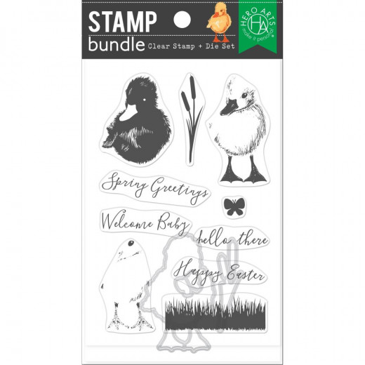 Hero Arts Clear Stamps and Die Combo - Layering Duckling