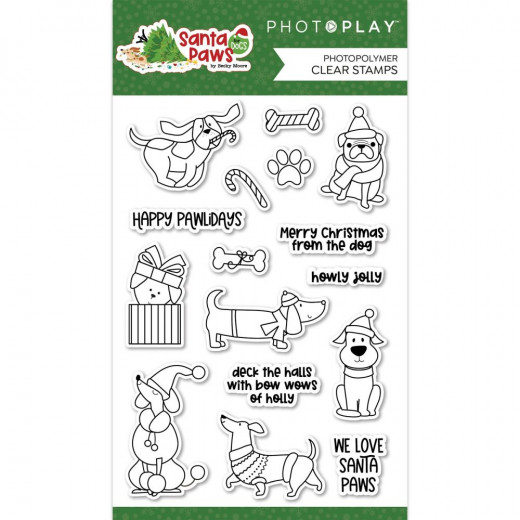 PhotoPlay Clear Stamps - Santa Paws Dog