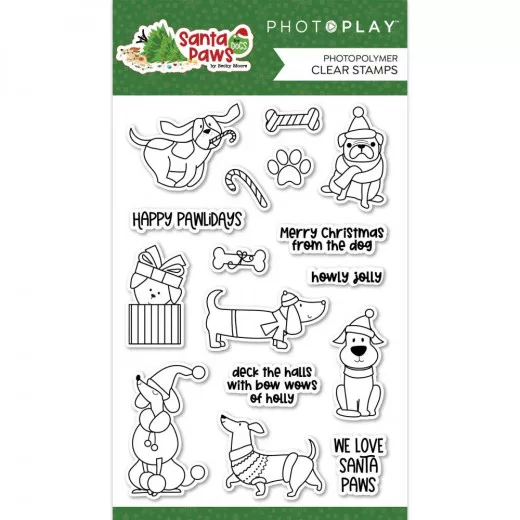 PhotoPlay Clear Stamps - Santa Paws Dog