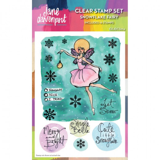 Clear Stamps Set By Jane Davenport - Snowflake Fairy