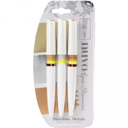 Nuvo Aqua Shimmer Pens 3er Pack - Precious Metals