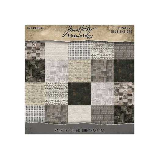 Verpackungsvorderseite des Idea-Ology 8x8 Paper Pad Palette Collection Charcoal.