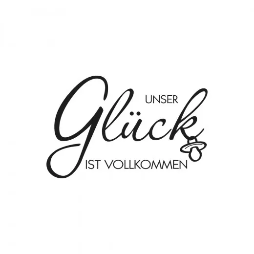 Holzstempel - Glück ist vollkommen