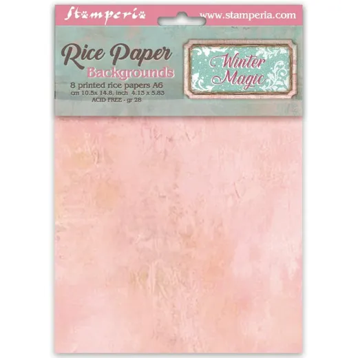 Reispapier-Hintergrundbogen in strukturiertem Rosa-Apricot-Ton.