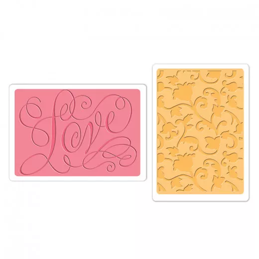 Embossing Folder - Love and Swirling Vines