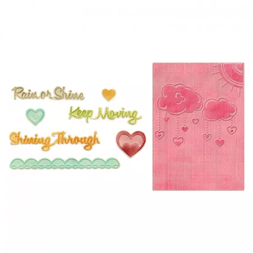 Framelits Die Set w/Embossing Folder - Rain or Shine Set