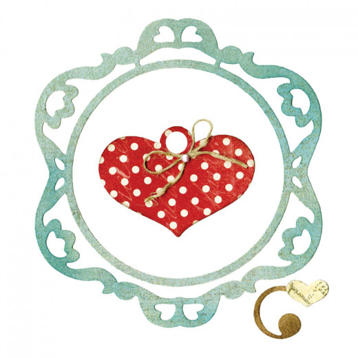 Thinlits Die Set - Frame, Ornamental Love 