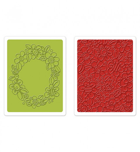 Embossing Folder - Wreath  Flowers