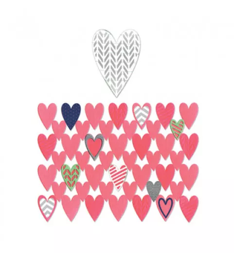 Thinlits Die - Card Front, Hearts w/Layering Shapes