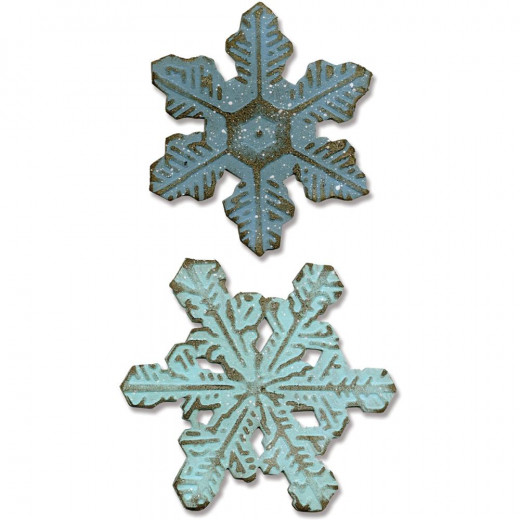 Bigz Die w/Embossing Folder - Layered Snowflakes