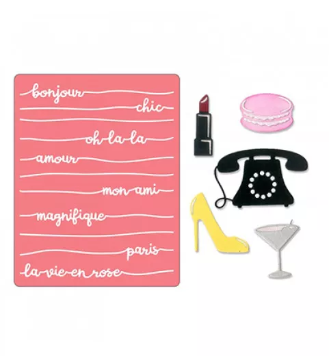 Thinlits Embossing Folder - Bonjour Chic