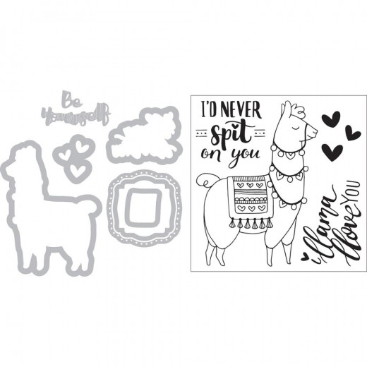 Framelits Die and Stamp Set - Llama Love