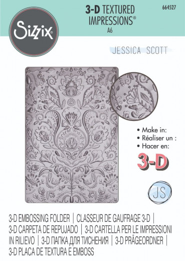 3D Embossing Folder - Folk Doodle