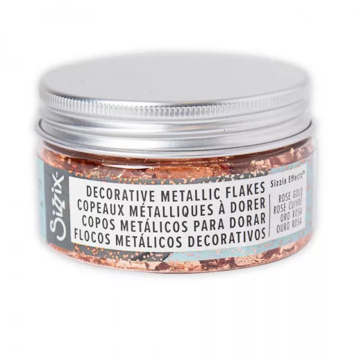 Sizzix Effectz Decorative Metallic Flakes - Rose Gold