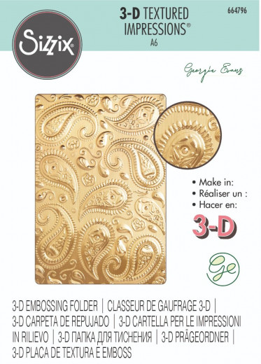 3D Embossing Folder - Paisley