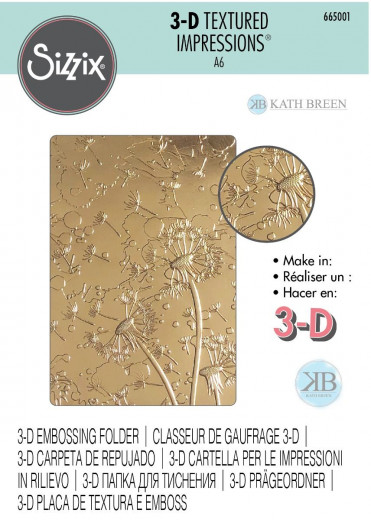 3D Embossing Folder - Dandelion Wish