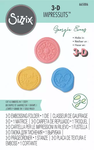 3D Impresslits Embossing Folder - Wax Seals