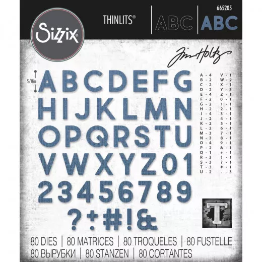 Thinlits Die Set by Tim Holtz - Alphanumeric Bold