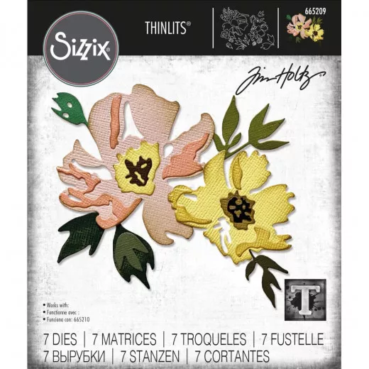 Thinlits Die Set by Tim Holtz - Brushstroke Flowers No. 1