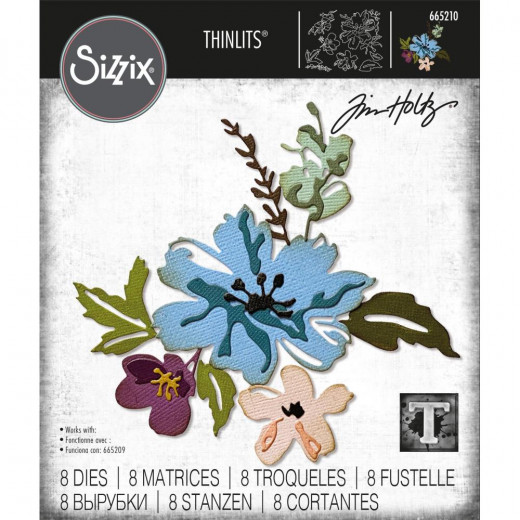 Thinlits Die Set by Tim Holtz - Brushstroke Flowers No. 2