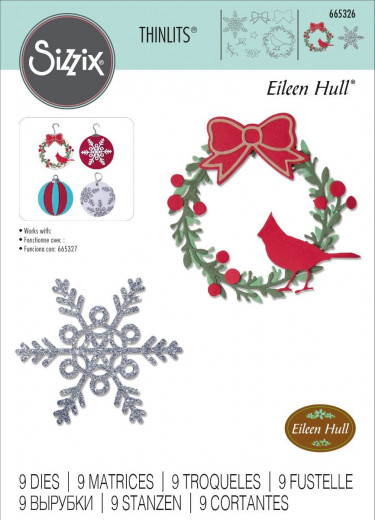 Thinlits Die Set - Wreath and Snowflake