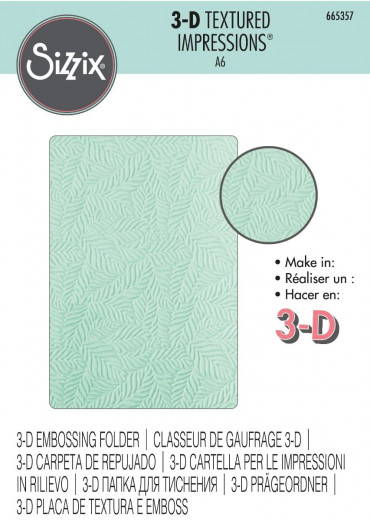 3D Embossing Folder - Leaf Pattern