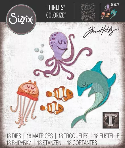 Thinlits Die Set by Tim Holtz - Under the Sea No. 1 Colorize