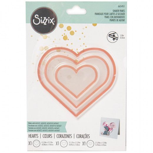 Sizzix Shaker Panes - Hearts