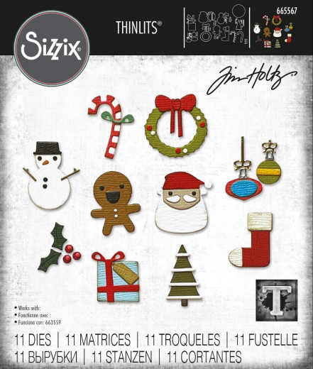 Thinlits Die Set by Tim Holtz - Christmas Minis