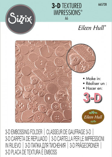 3D Embossing Folder - Vintage Buttons