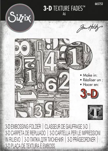 3D Embossing Folder - Numbered