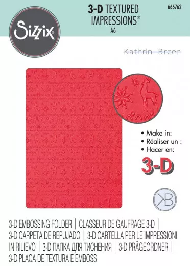 3D Embossing Folder - Winter Sweater