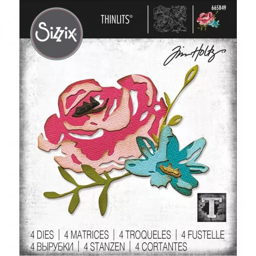 Thinlits Die Set by Tim Holtz - Brushstroke Flowers No. 4