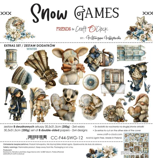 Snow Games Extras Set Winter von Craft O'Clock mit Papier und Motiven
